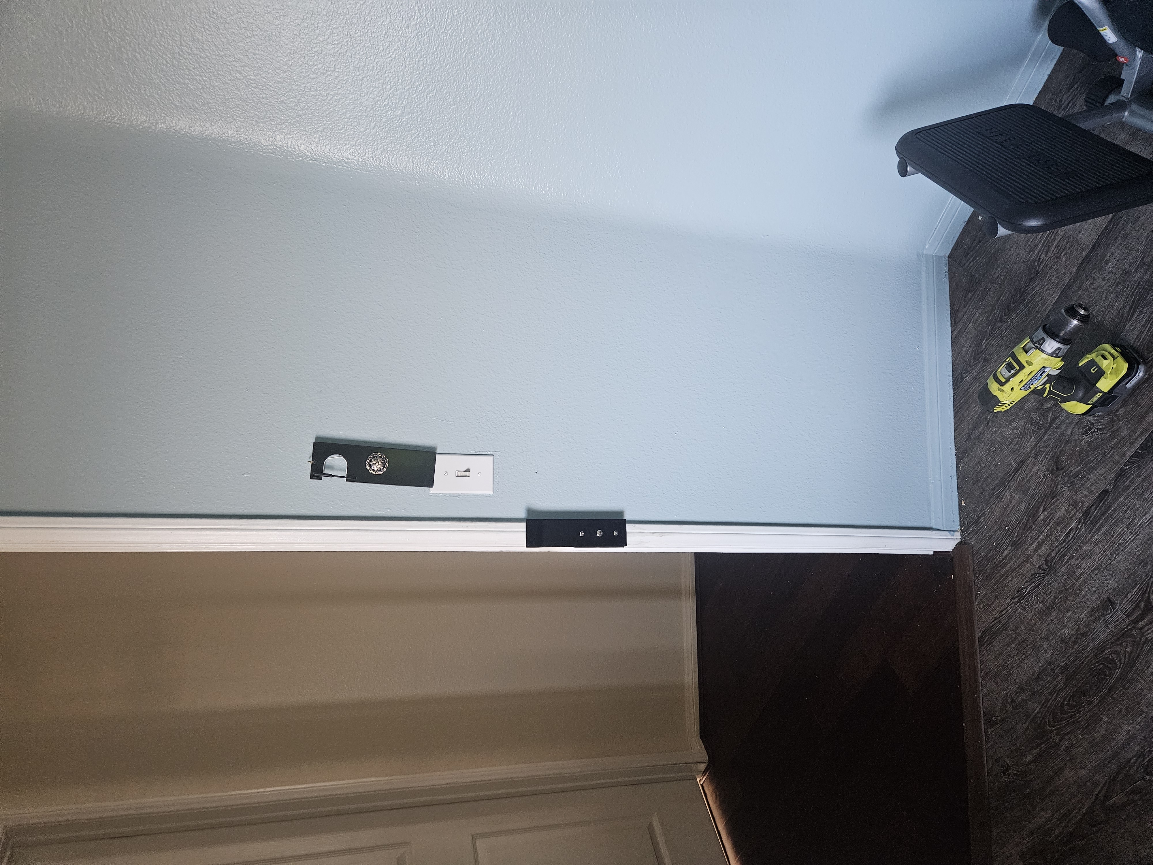 Single Home Security Door Cuff on wall