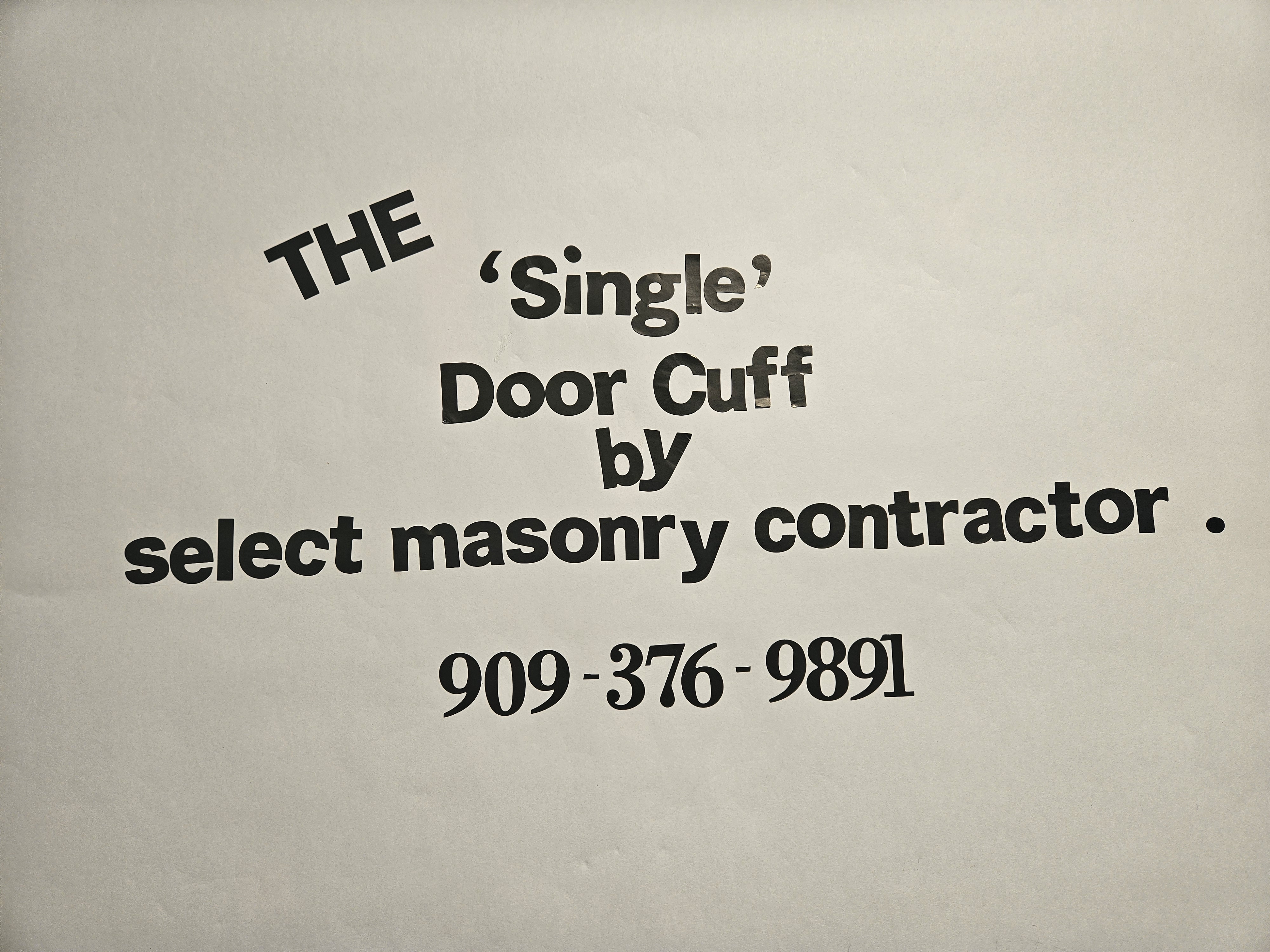 Single Home Security Door Cuff info page